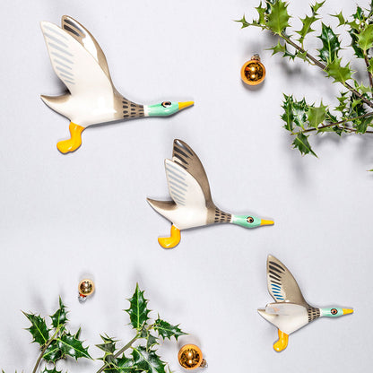 Ceramic Duck Wall Set