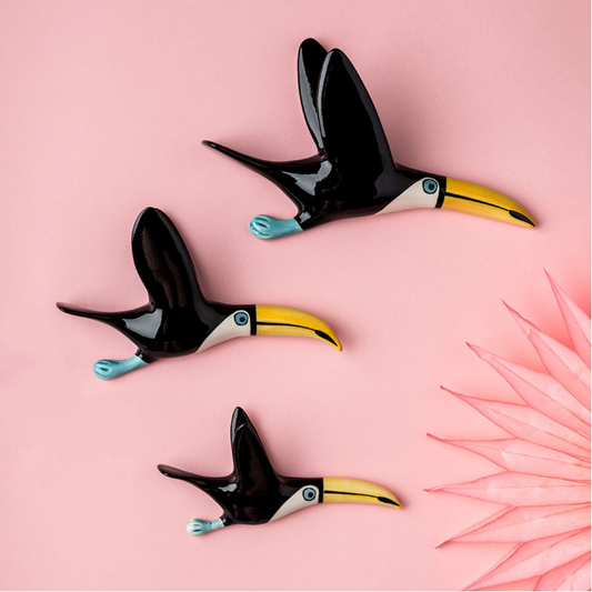 Ceramic Toucan Wall Set