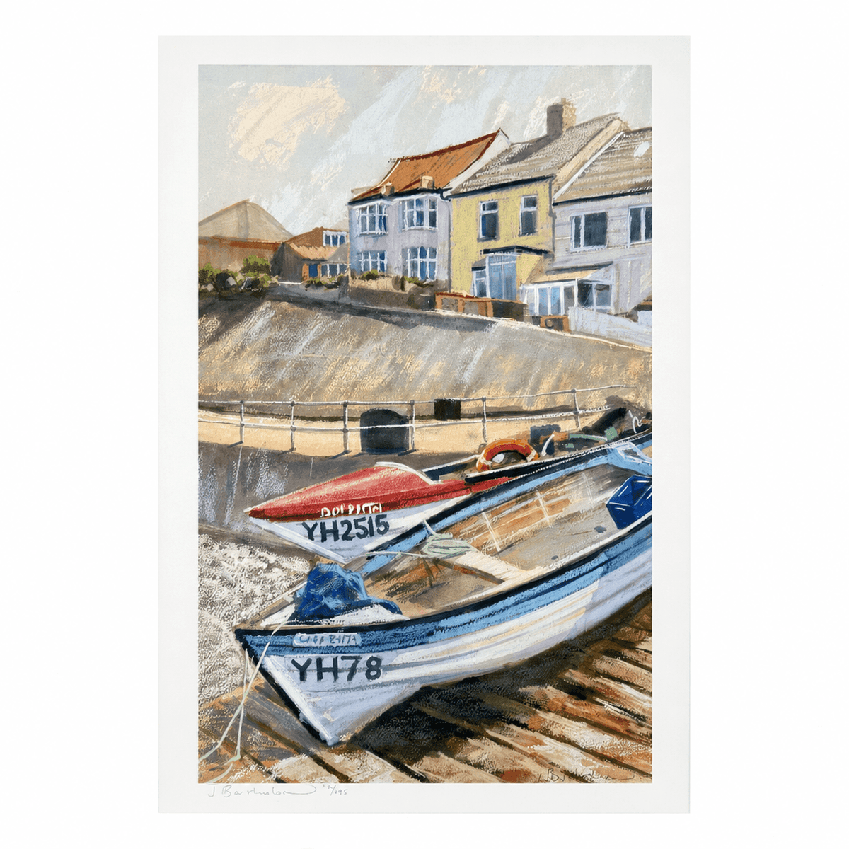 Boats on the Slipway Sheringham | Limited Edition Print by James Bartholomew RSMA