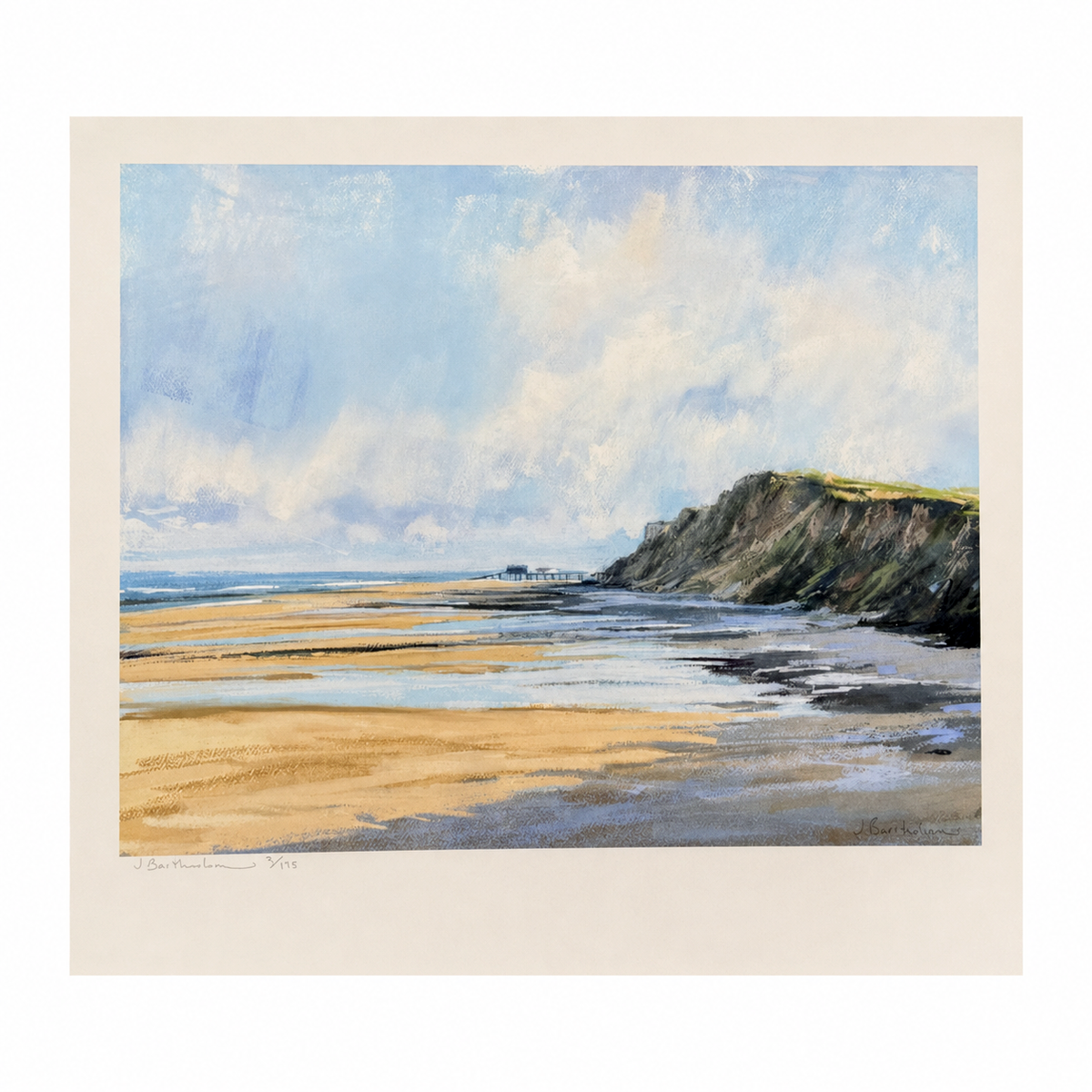 Beach Towards Cromer | Limited Edition Print by James Bartholomew RSMA