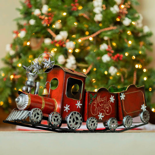 Red Christmas Train Decoration