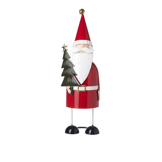 Tall Metal Santa with Tree