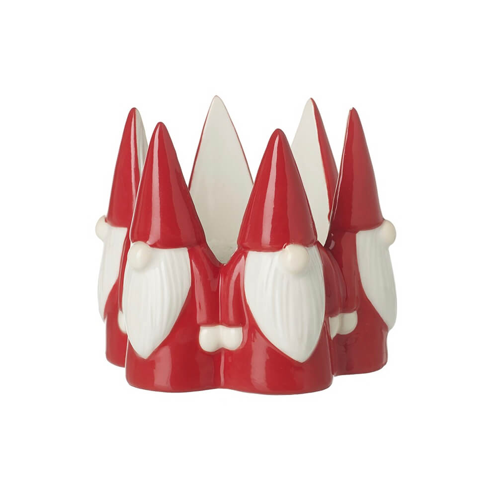 Ceramic Red Gonk T Light Holder