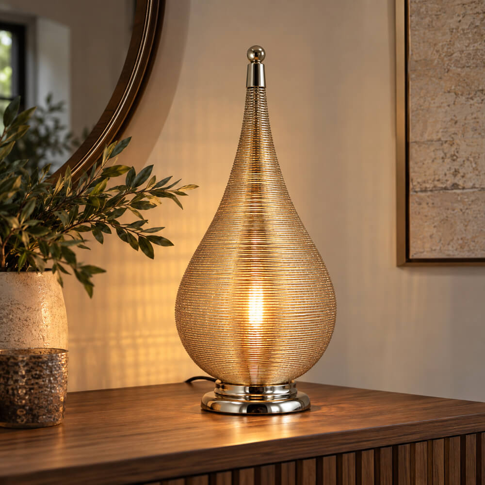 Teardrop Coil Table Lamp