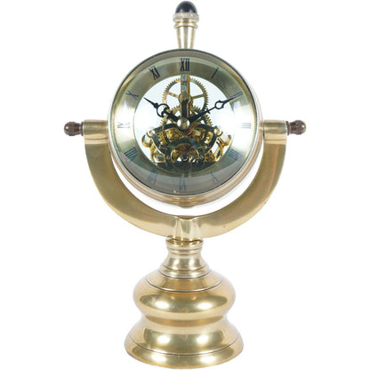 Antique Brass Mantle Clock