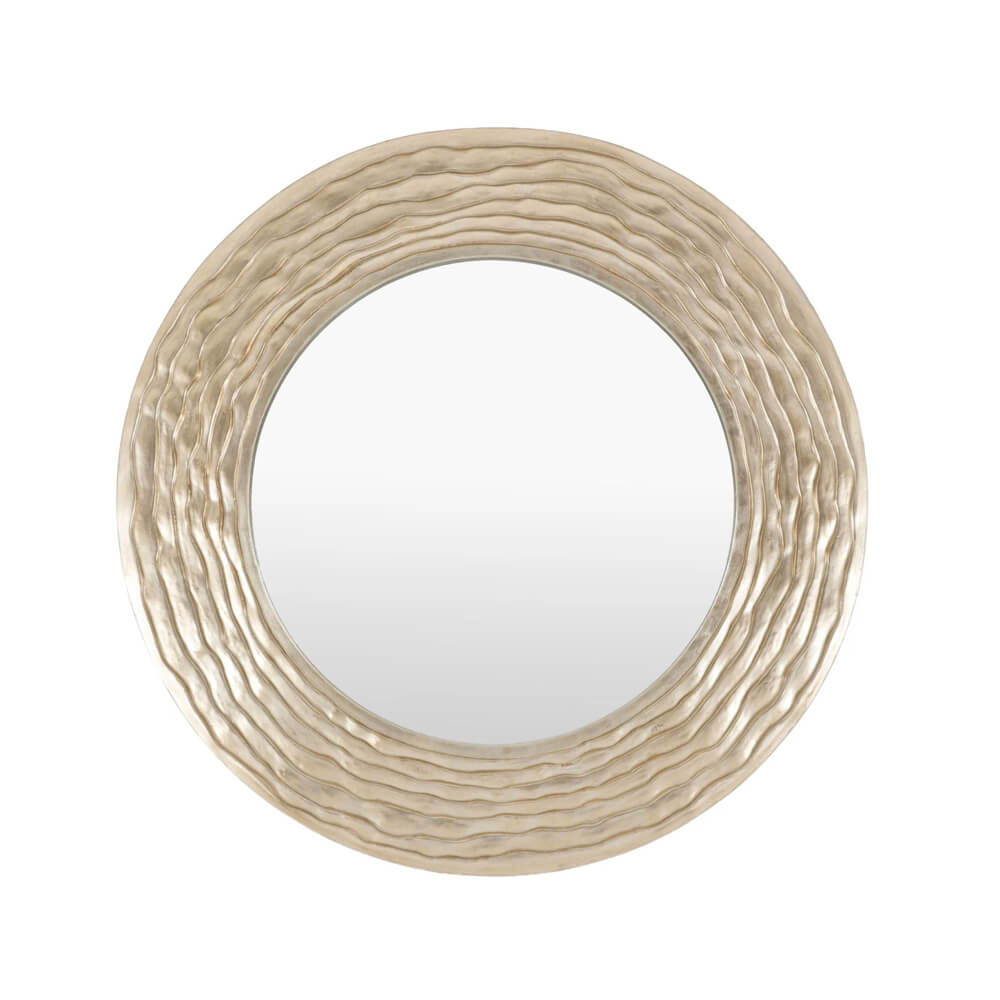 Cresta Champagne Round Wall Mirror