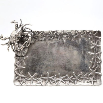 Crab Tray with Starfish Border
