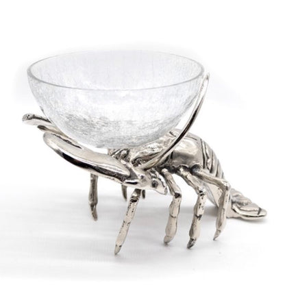 Lobster with Crackle Glass Bowl