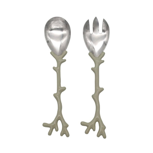 Sage Coral Salad Servers