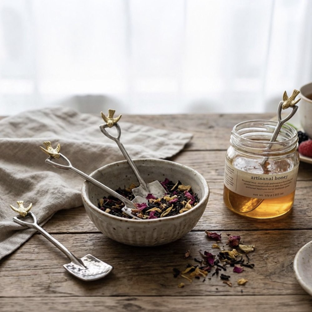 Spade & Swallow Coffee Spoons | Set of Four