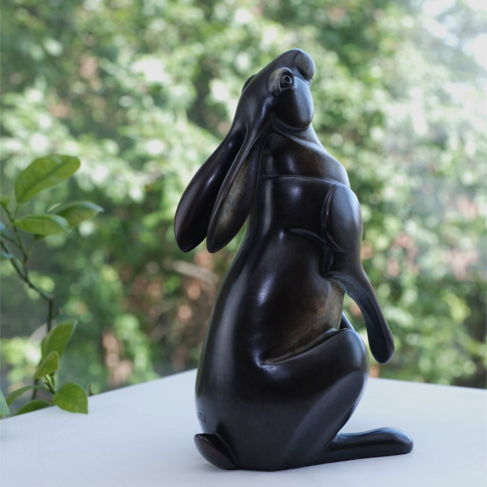 Moongazer Hare | Large Bronze Sculpture by David Meredith – Limited Edition