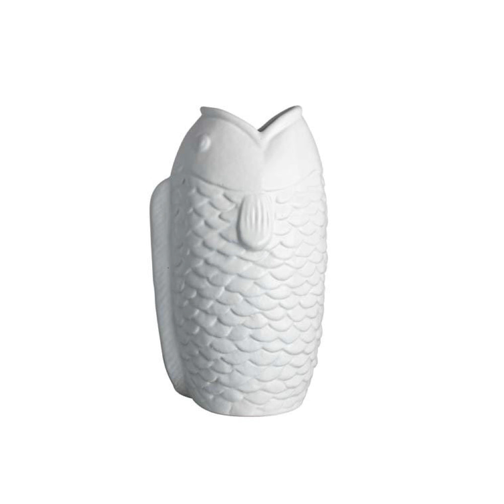 Decorative White Fish Vase | Red Lobster Gallery