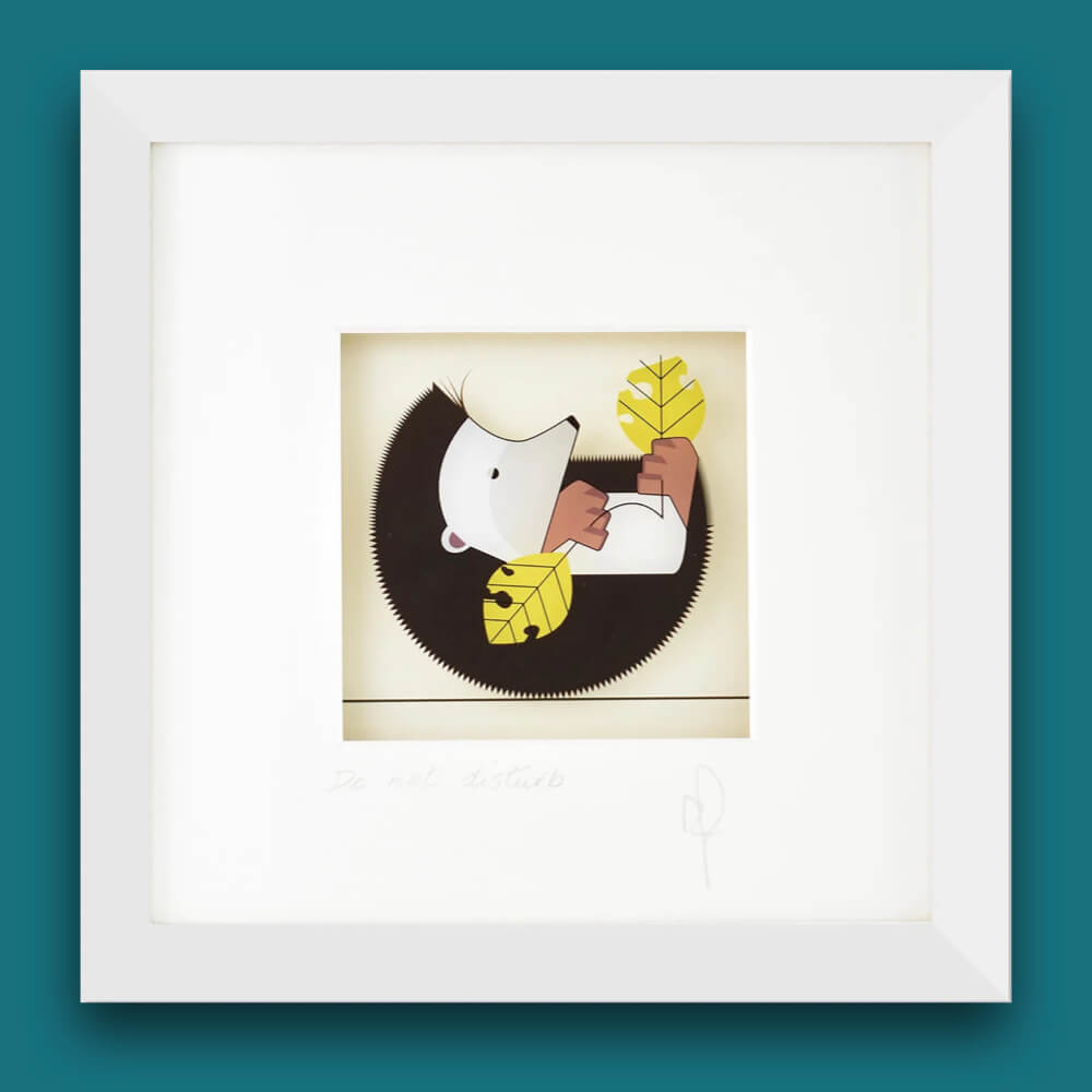 Do Not Disturb – Hedgehog Art | Framed Art Prints | Red Lobster Gallery