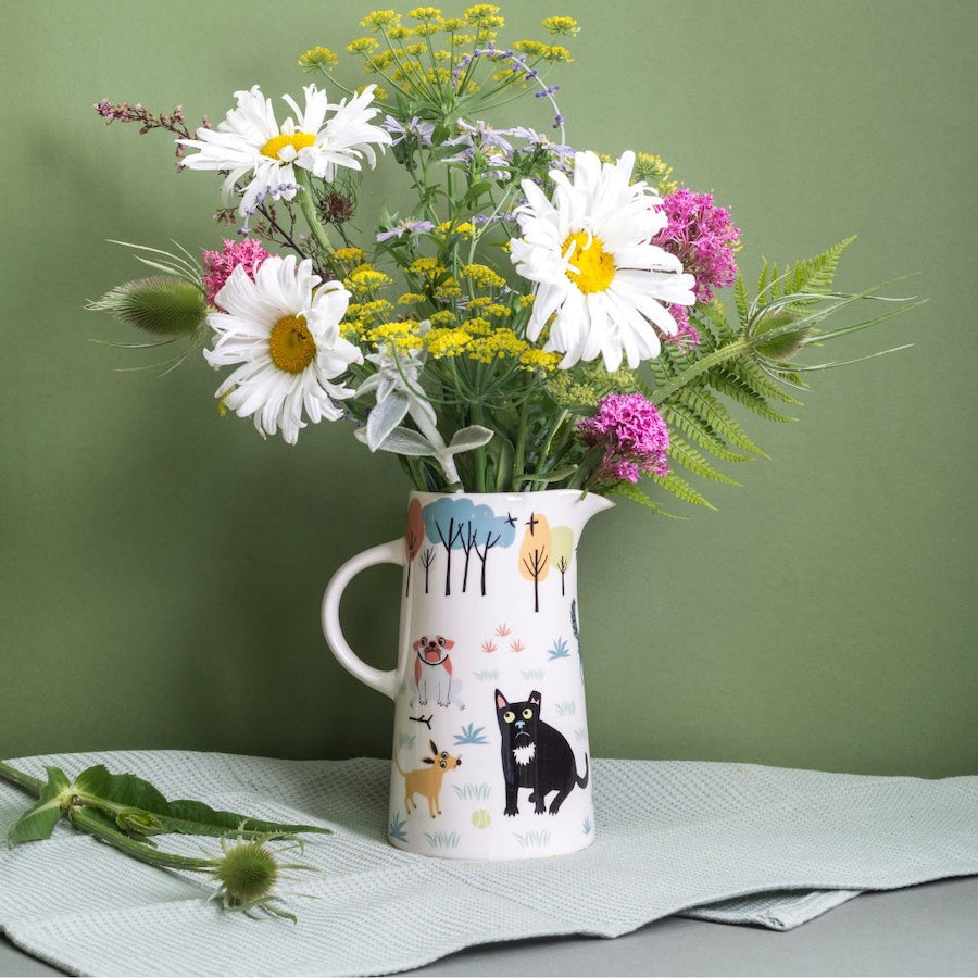 Ceramic Dog Tall Jug