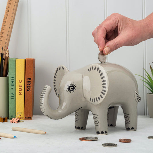 Elephant Money Box by Hannah Turner Ceramics | Red Lobster Gallery | Sheringham