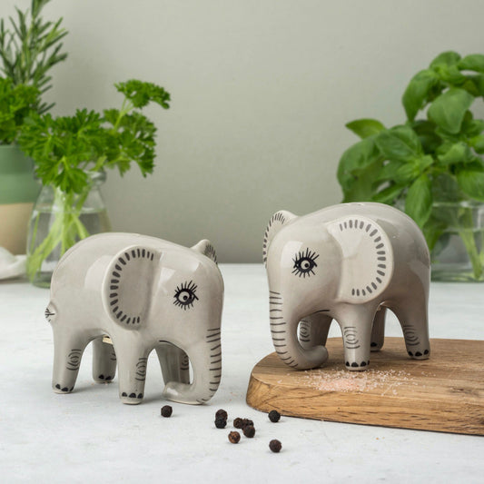 Elephant Salt & Pepper Shakers by Hannah Turner Ceramics | Red Lobster Gallery | Sheringham