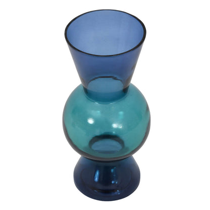 Elise Midnight Blue Ombre Glass Vase