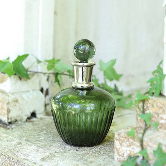 Emerald Glass Brandy Decanter