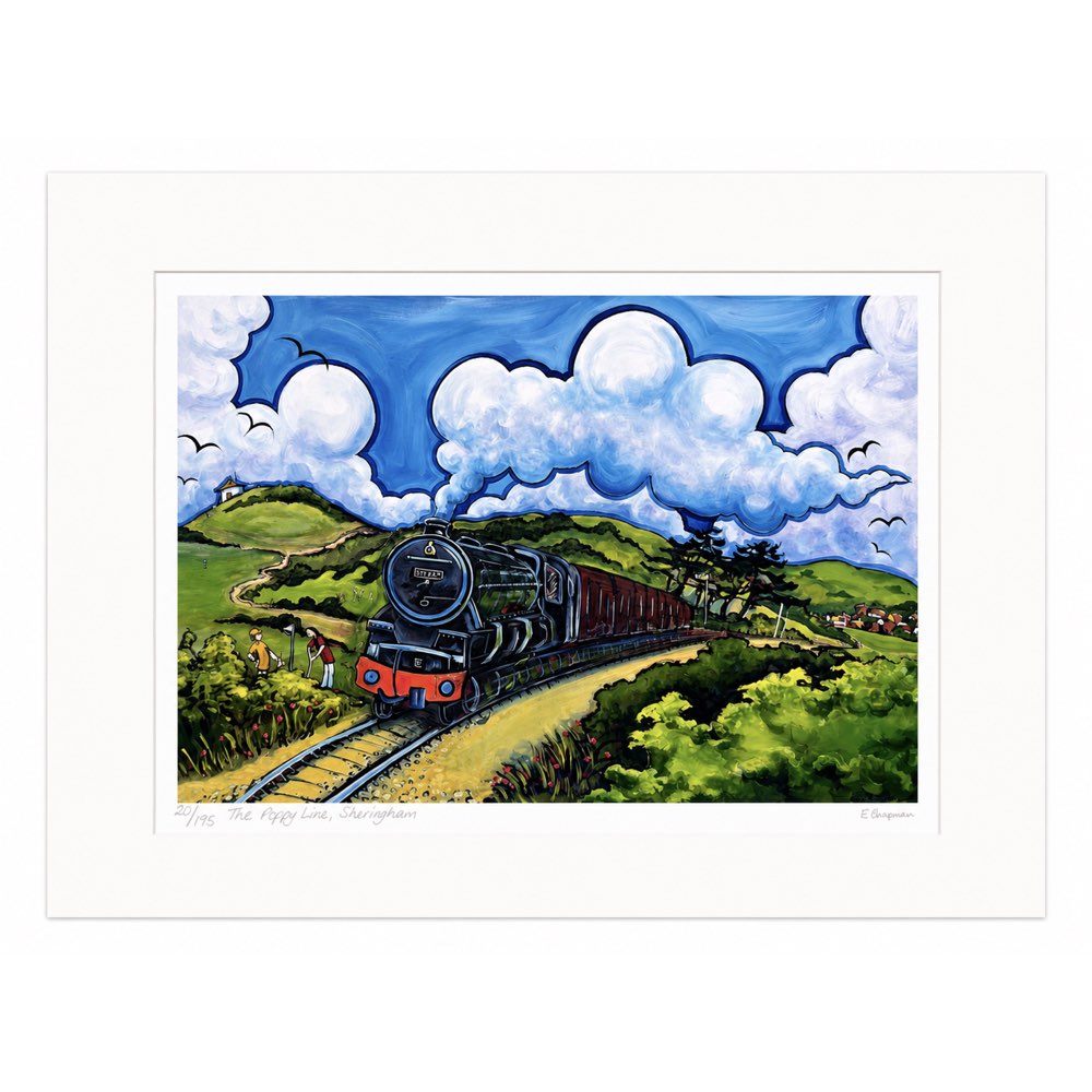 The Poppy Line, Sheringham | Limited Edition Print by Emily Chapman