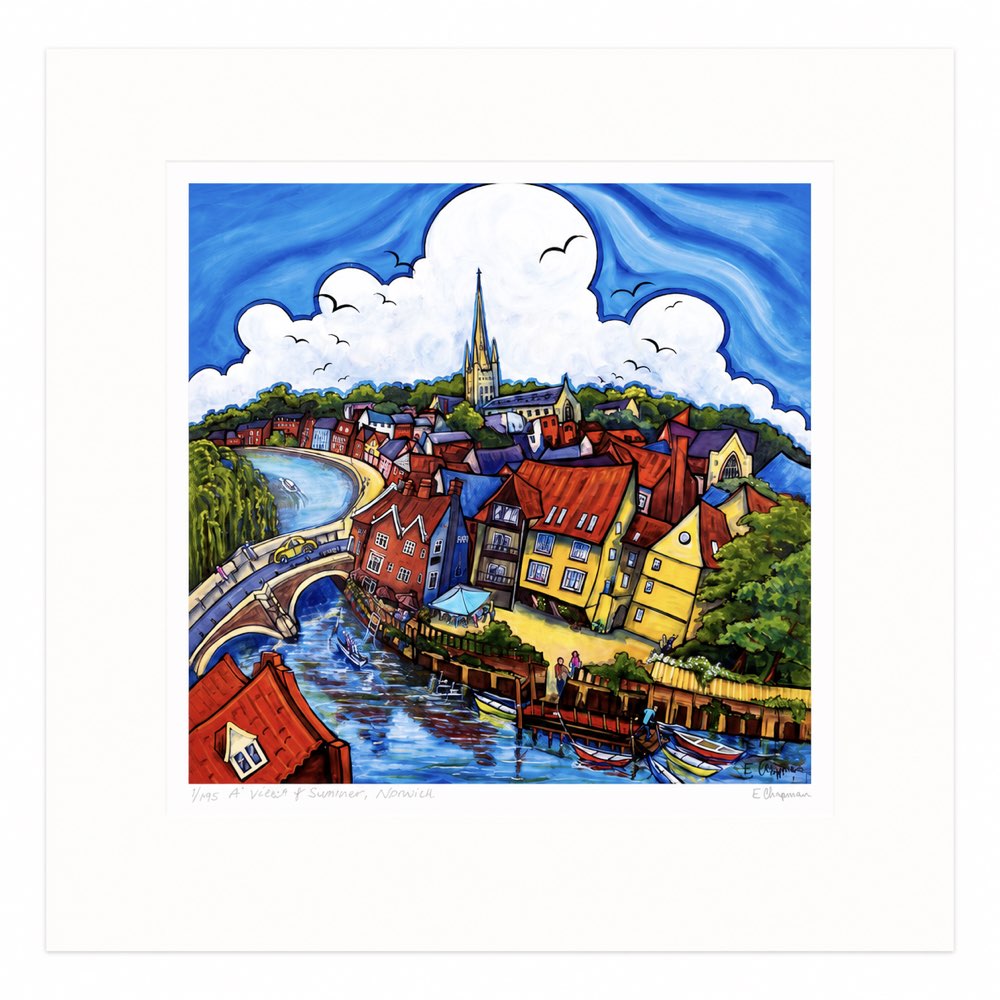 A Splash of Summer, Norwich | Limited Edition Print by Emily Chapman