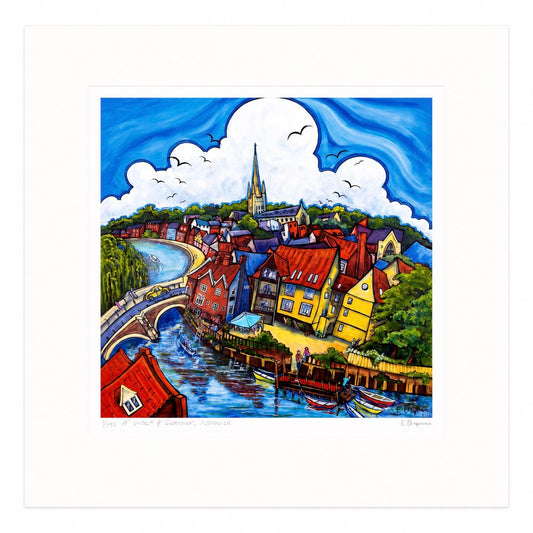 A Splash of Summer, Norwich | Limited Edition Print by Emily Chapman