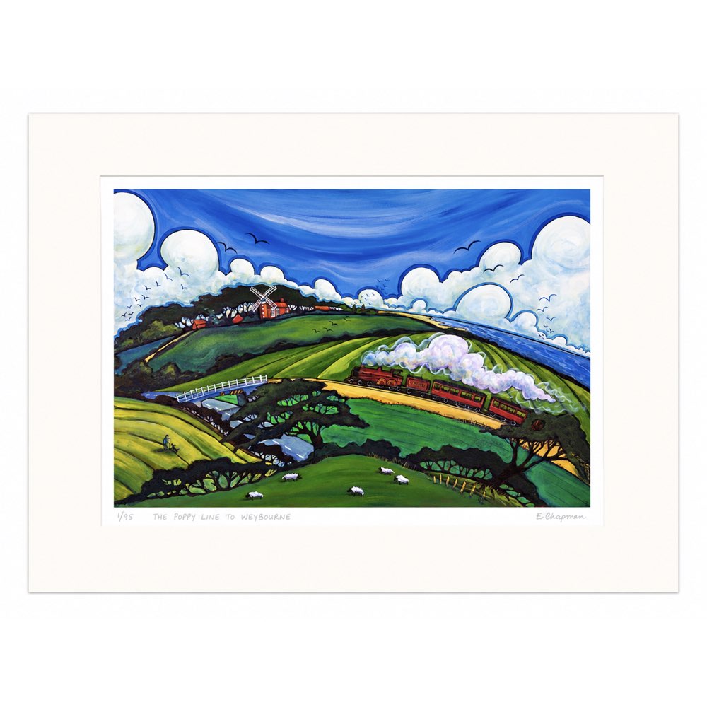 The Poppy Line to Weybourne | Limited Edition Print by Emily Chapman