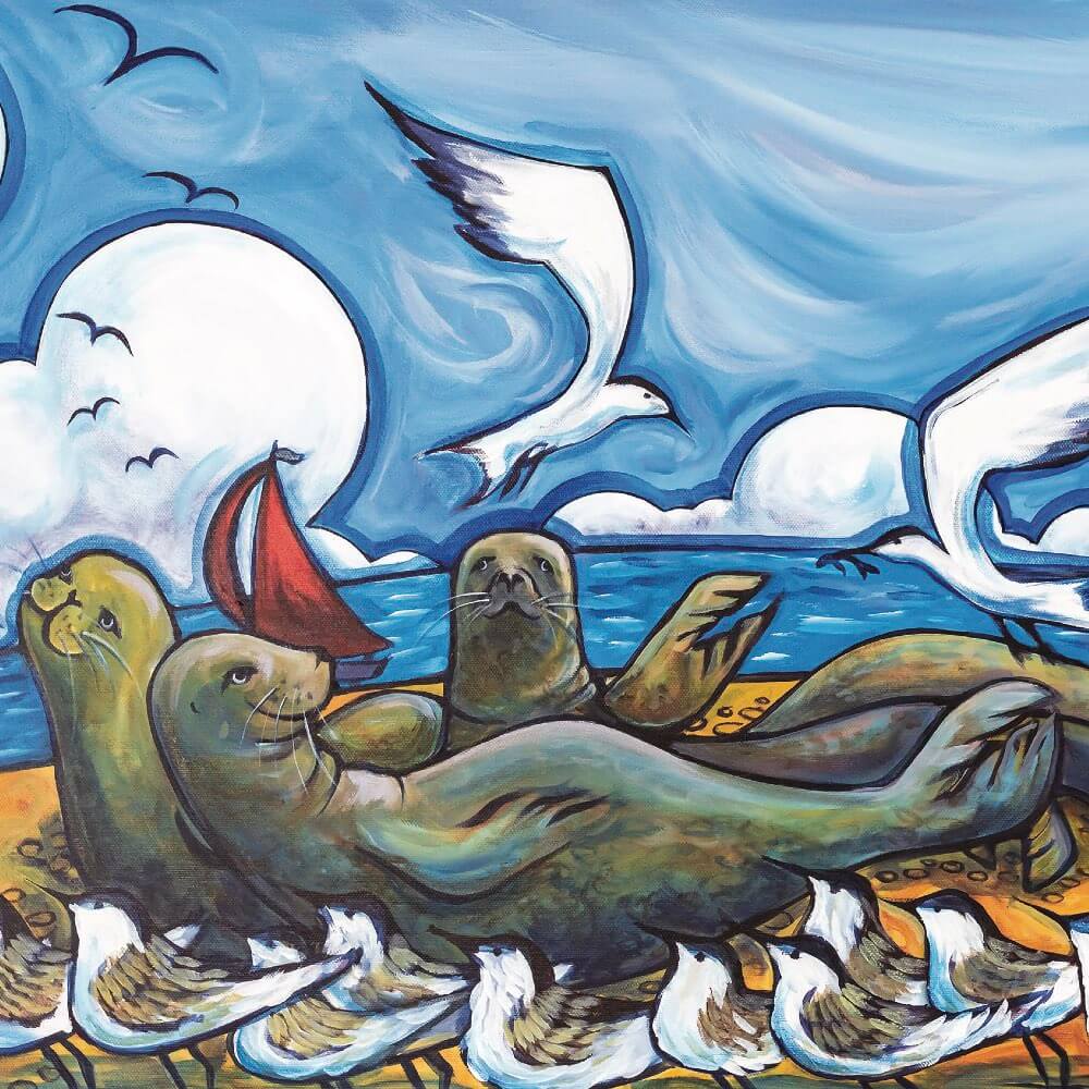 Blakeney Point Seals | Card by Emily Chapman | Red Lobster Gallery