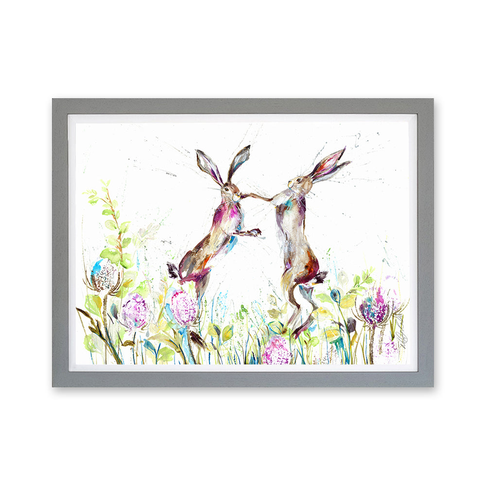 Mad March Hares | Framed Canvas Board