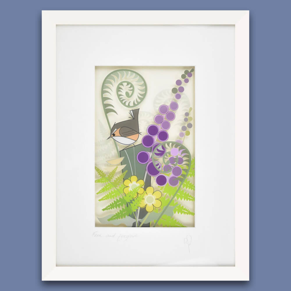 Fern & Foxglove | Framed Print