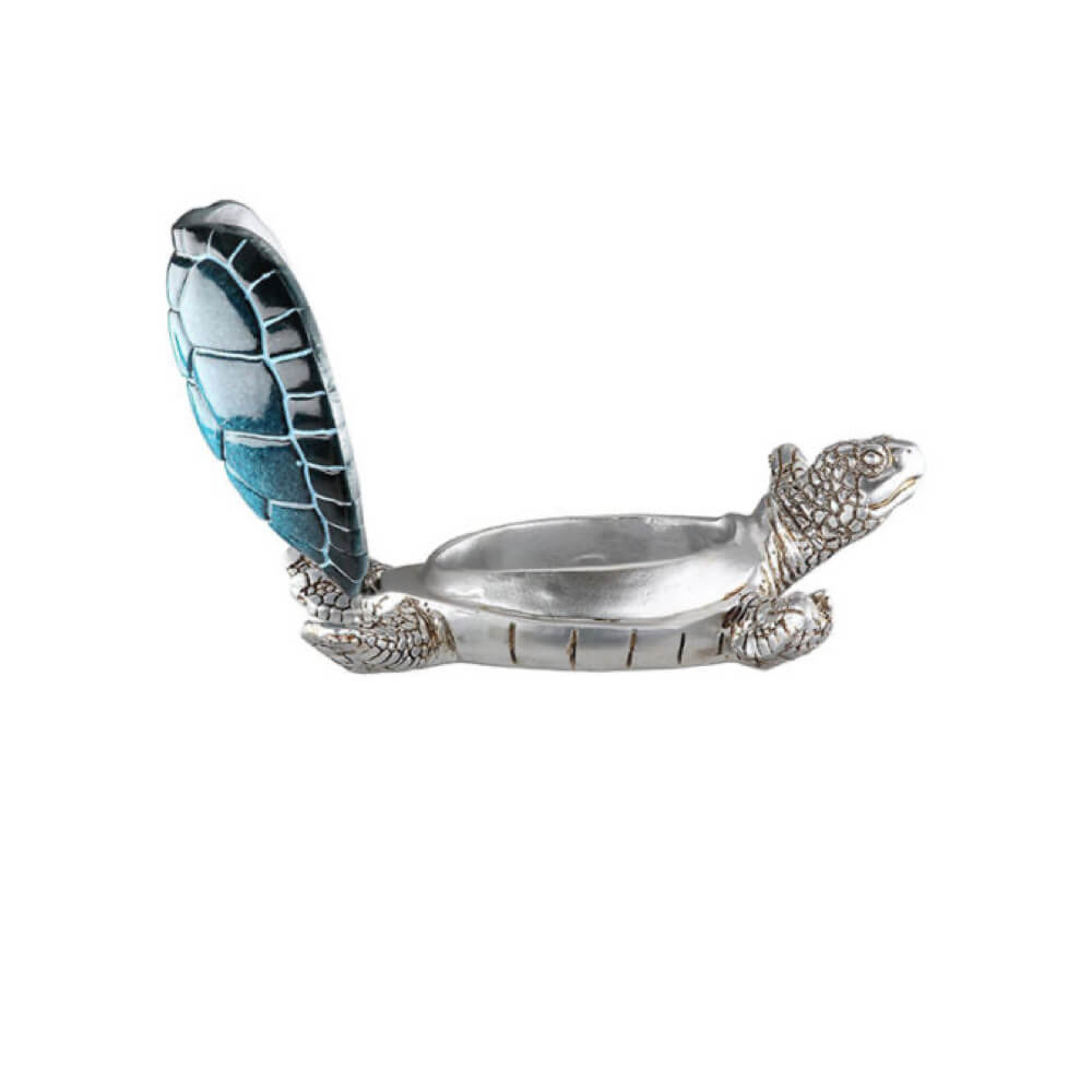 Flossy Blue Turtle Trinket Dish