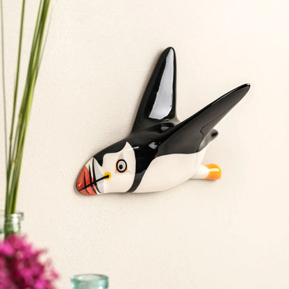 Ceramic Puffin Wall Set