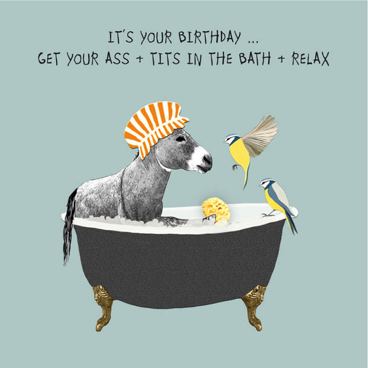 Get your Ass + Tits in the Bath Card