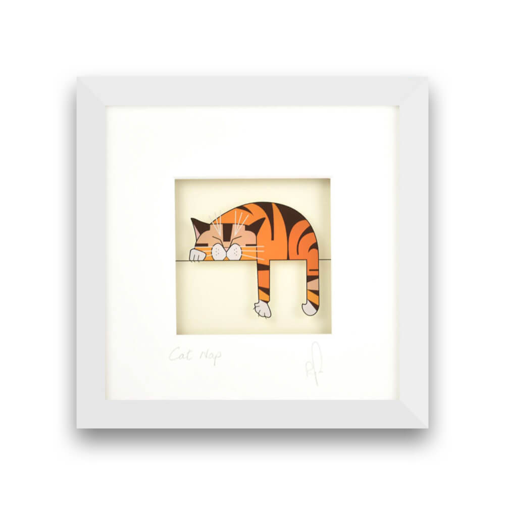 Ginger Cat Nap | Framed Print