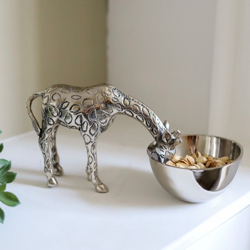 Silver Giraffe Nibbles Bowl