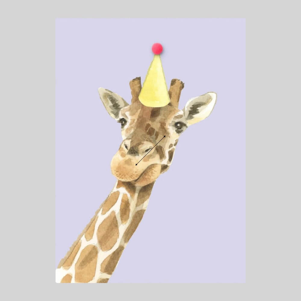 Giraffe Pompom Card