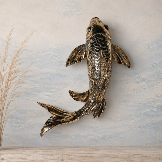 Golden Carp Wall Sculpture
