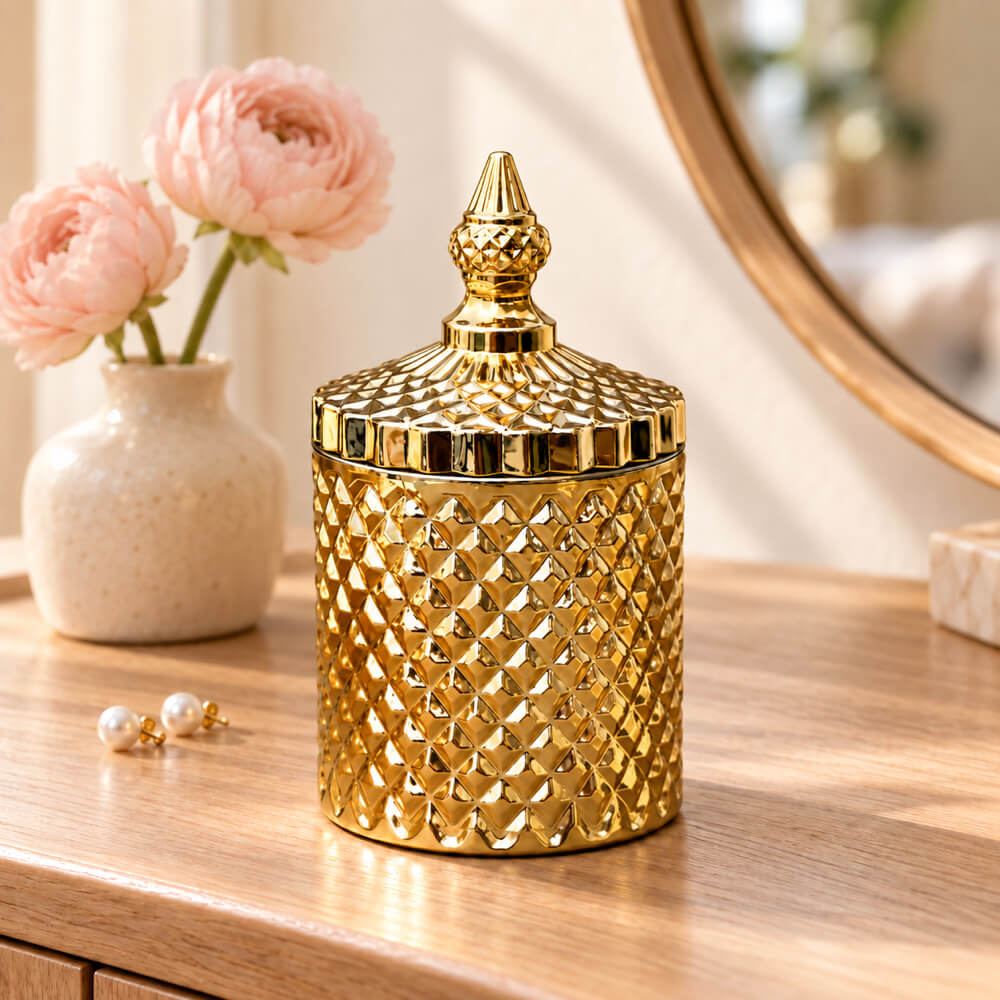 Golden Diamond Trinket Pot