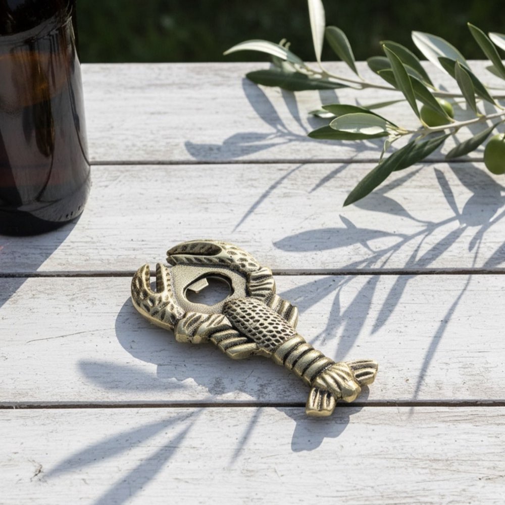Golden Lobster Bottle Opener