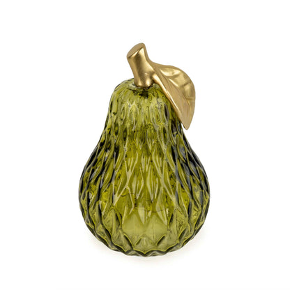 Green Glass LED Pear
