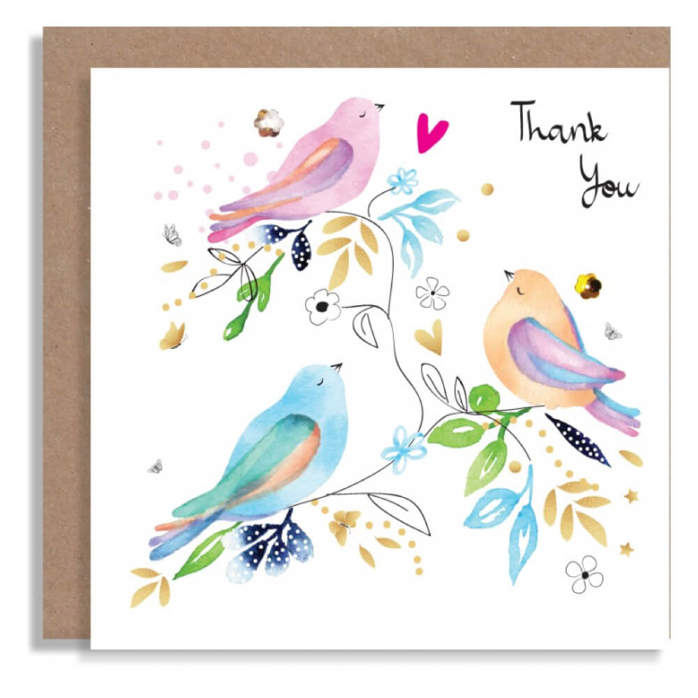 Thank You - 3 Birds Card