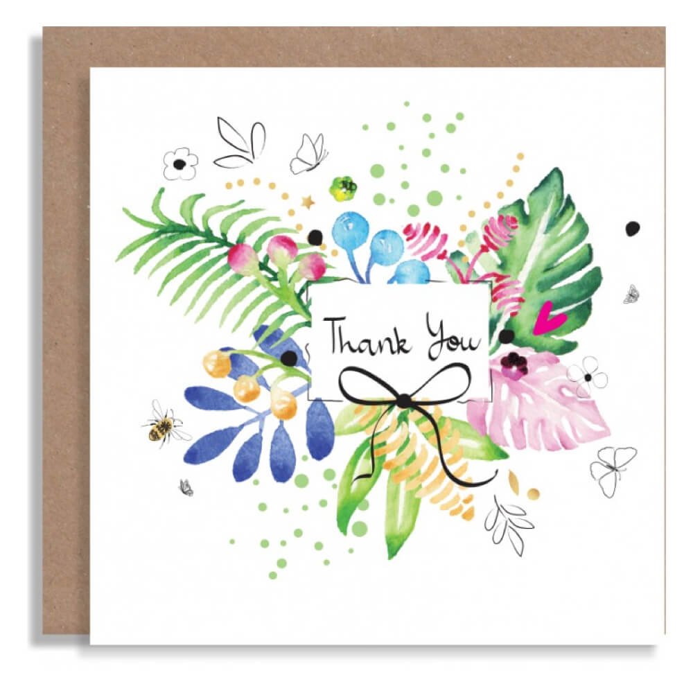 Floral Thank You Card 