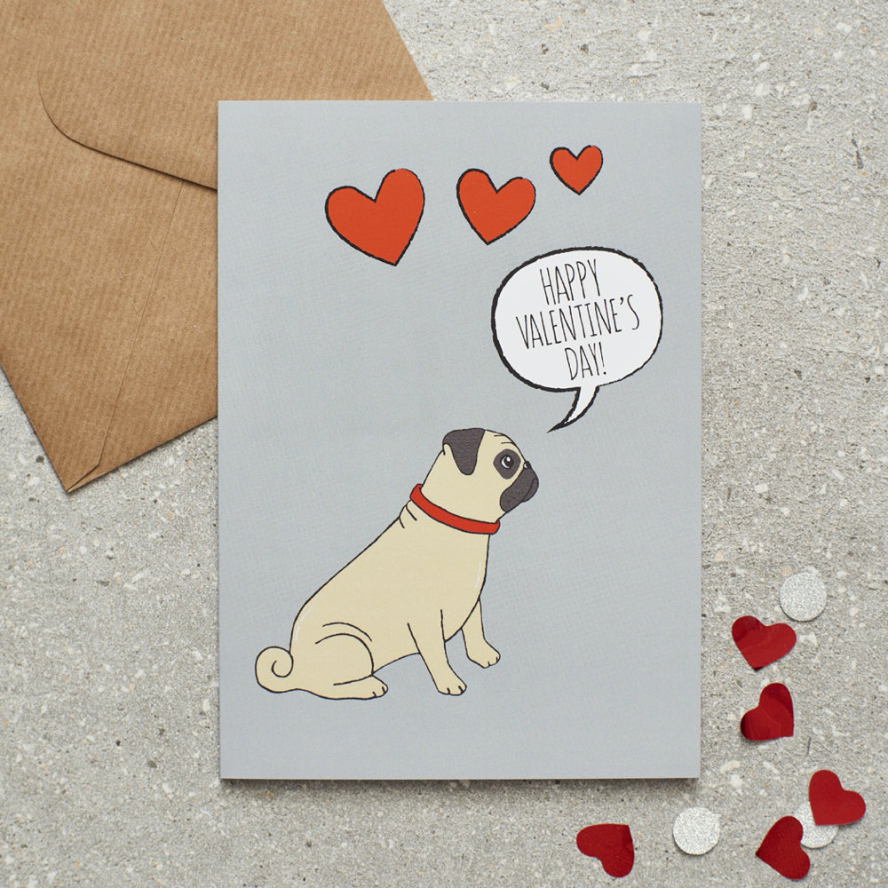 Pug Valentines Day Card | Red Lobster Gallery