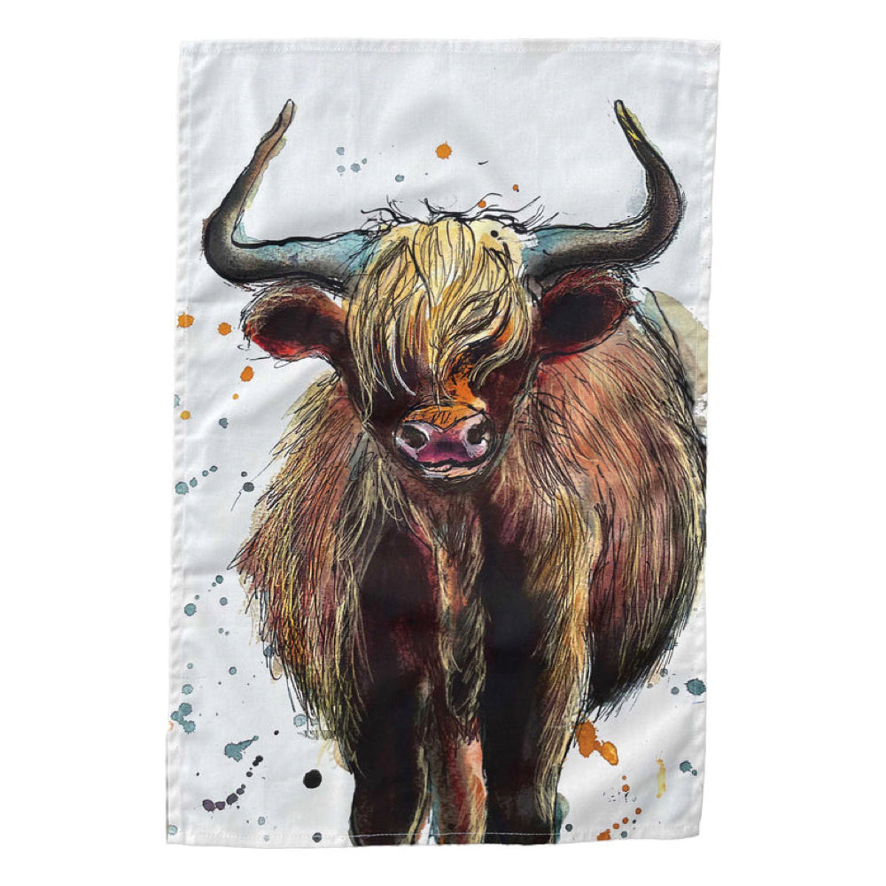 Highland Cow Tea Towel