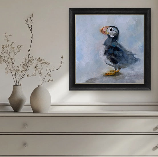 Puffin | Framed Print by Julie Brunn