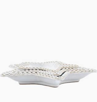 Beaded Star Plates (set of 3)
