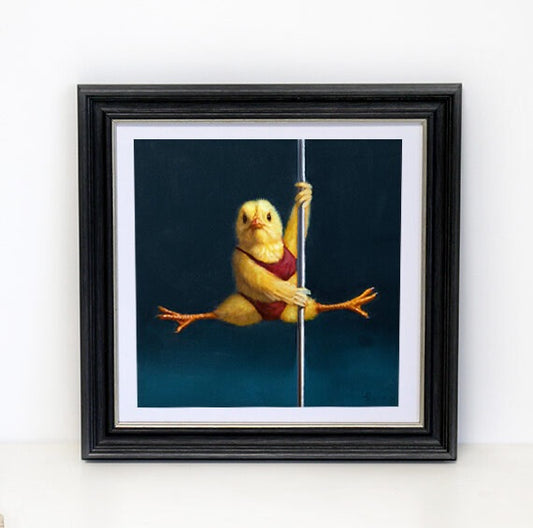 Pole Chick Matrix | Framed Print Wall Art by Lucia Heffernan