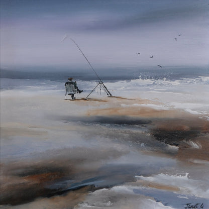 Surf Fishing by | Original by Janet Gammans