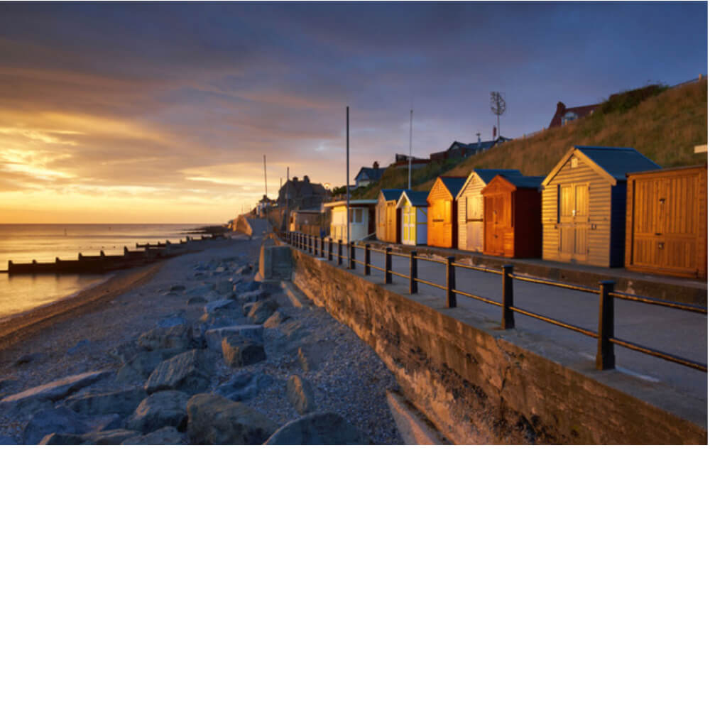 Sheringham Beach Huts at Dawn by Jon Gibbs