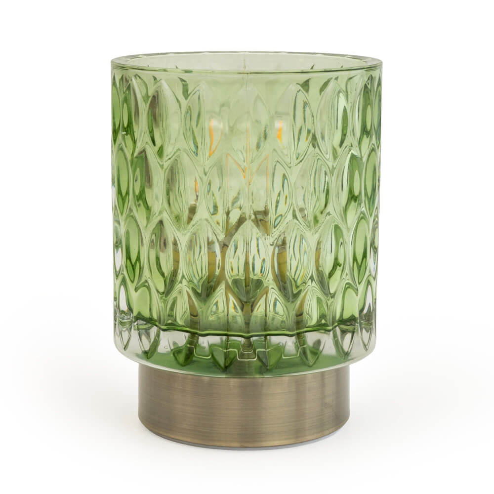 Green & Gold Embossed LED Table Lamp | Red Lobster Gallery