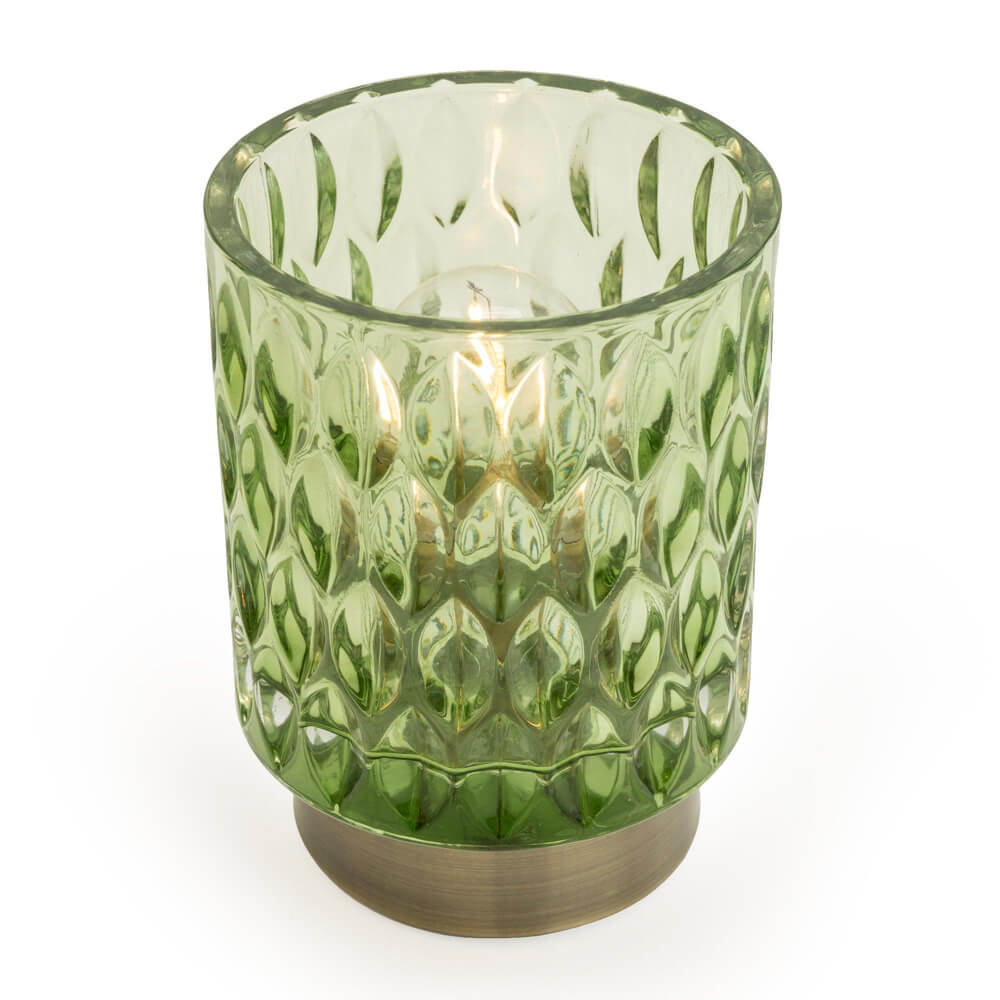 Green & Gold Embossed LED Table Lamp | Red Lobster Gallery